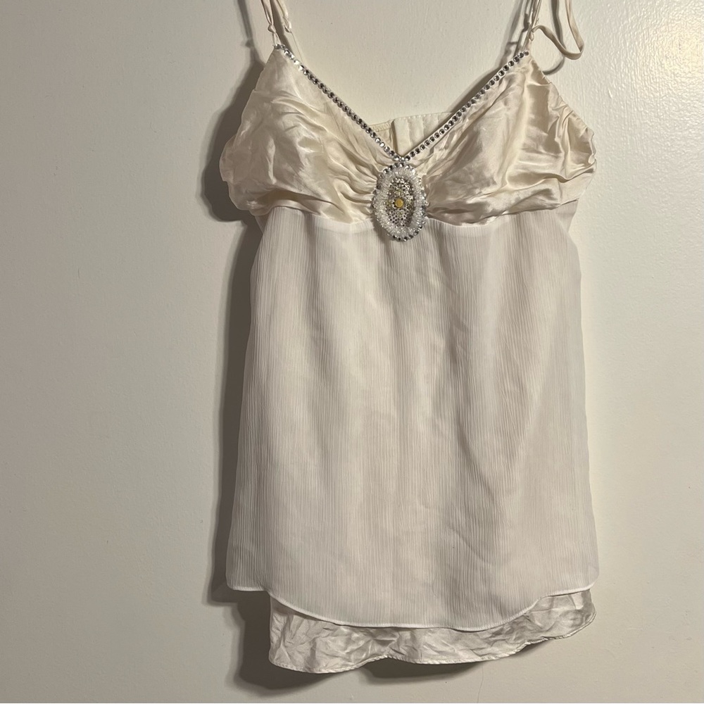 Vintage Victoria’s Secret Silk Medallion Bedazzled Tank Top
